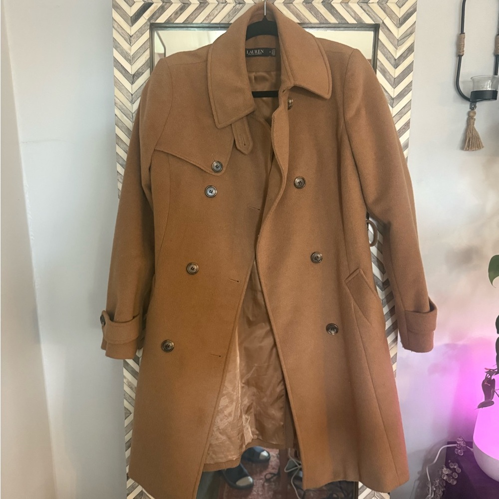Ralph Lauren Camel Double-Breasted Coat